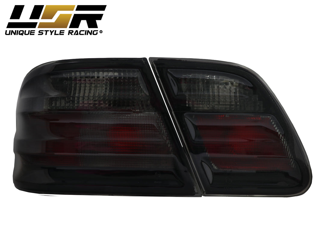 1996-2002 Mercedes E Class W210 4D Sedan Euro OE Facelift Style Smoke 4 Pieces Rear Tail Lights Made by DEPO