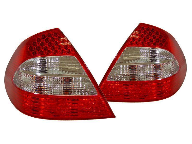 2003-2006 Mercedes Benz E Class W211 4D Sedan OEM Facelift Style Red/Clear or Red/Smoke LED Rear Tail Light Made by DEPO