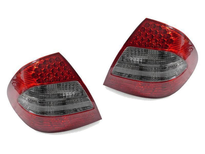 2003-2006 Mercedes Benz E Class W211 4D Sedan OEM Facelift Style Red/Clear or Red/Smoke LED Rear Tail Light Made by DEPO