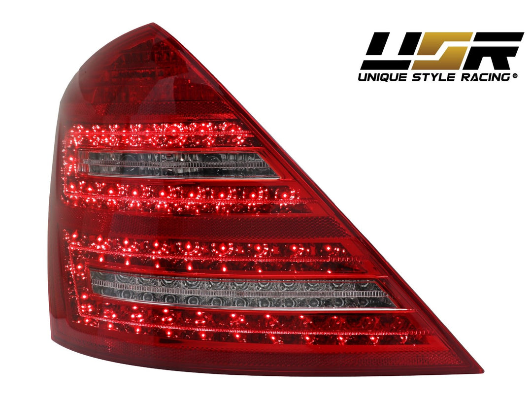 2007-2009 Mercedes S Class W221 Facelift Style Red/Clear LED Rear Tail Light - Made by DEPO