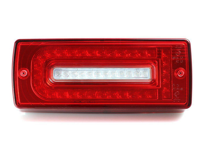 2007-2018 Mercedes W463 G Class 2019+ W464 OEM Style LED Red/Clear OR Smoke Tail Lights + Tail Light Protection Guard Grills - Made by DEPO