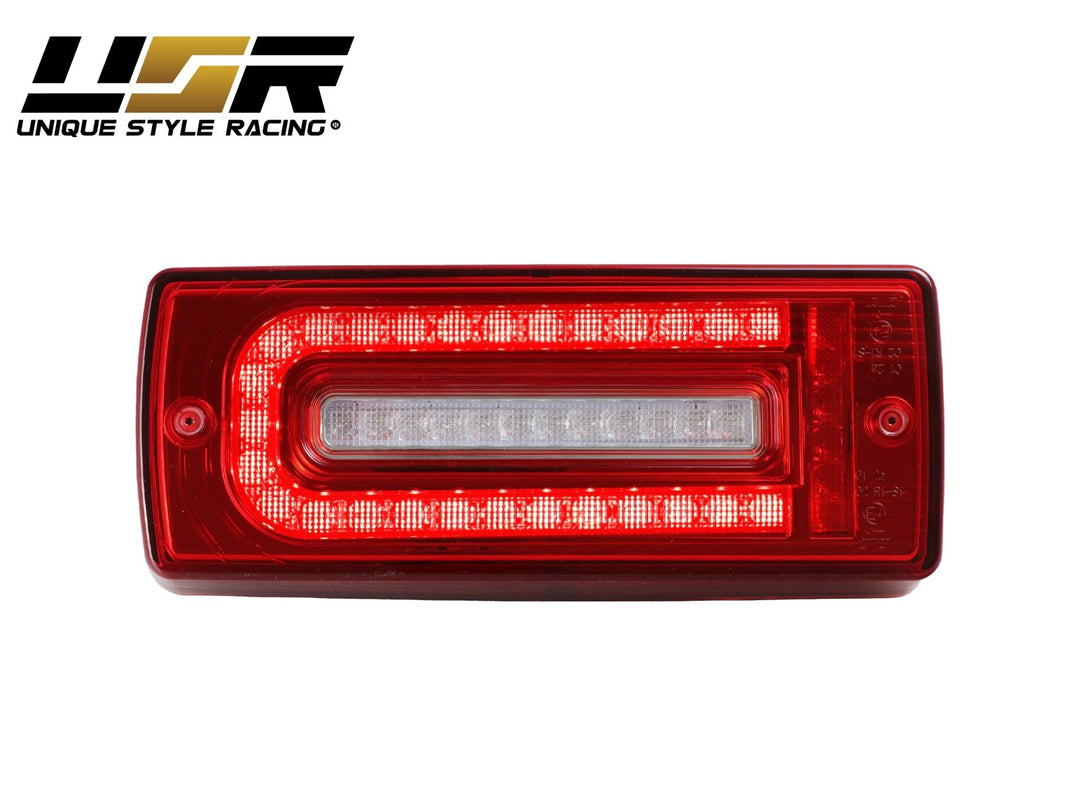 2007-2018 Mercedes W463 G Class w/ 2019+ W464 OEM Style LED Light Bar & LED Sequential Turn Signal Red/Clear or Smoke Lens Tail Light - Made by DEPO