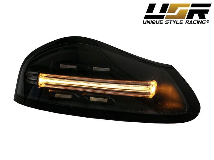 1997-2004 Porsche Boxster 986 Chassis 718 Style Black/Red or Smoke/Clear LED Light Bar Tail Light - Made by USR