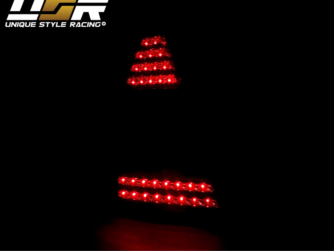2003-2008 Subaru Forester JDM Style Red / Clear LED Rear Tail Lights Made by DEPO