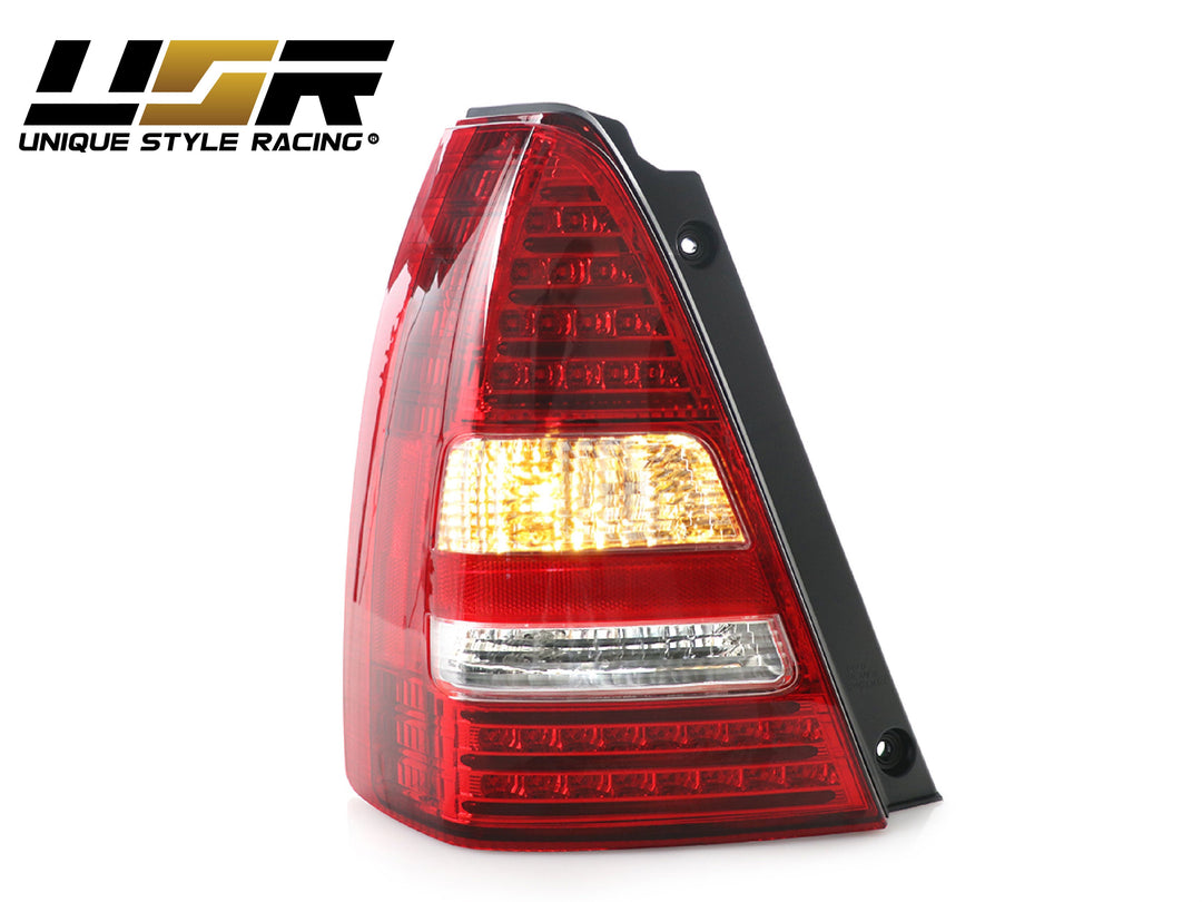 2003-2008 Subaru Forester JDM Style Red / Clear LED Rear Tail Lights Made by DEPO