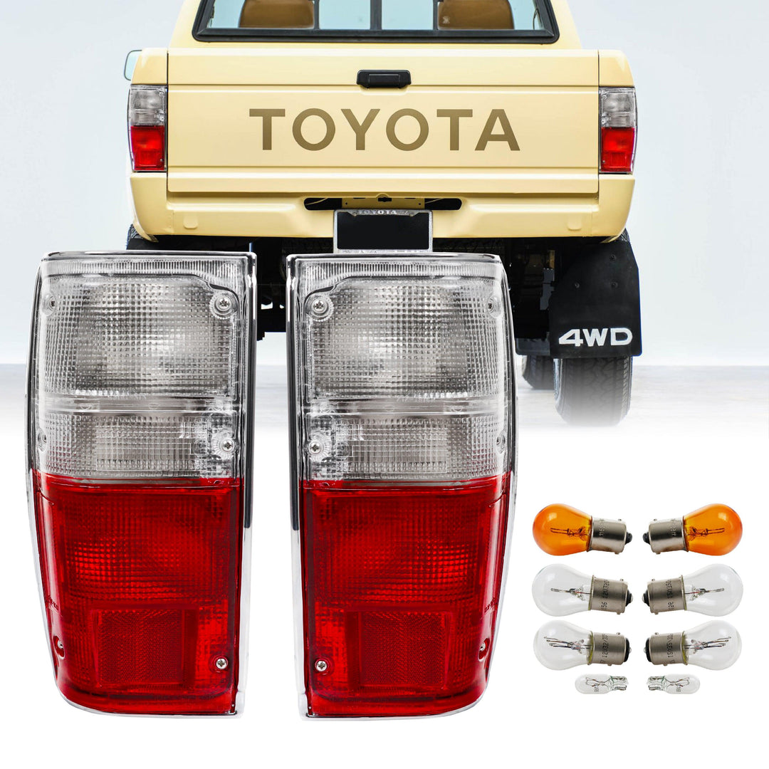 1984-1988 Toyota Pickup Truck 2WD/4WD Red/Clear Rear Tail Light Made by DEPO