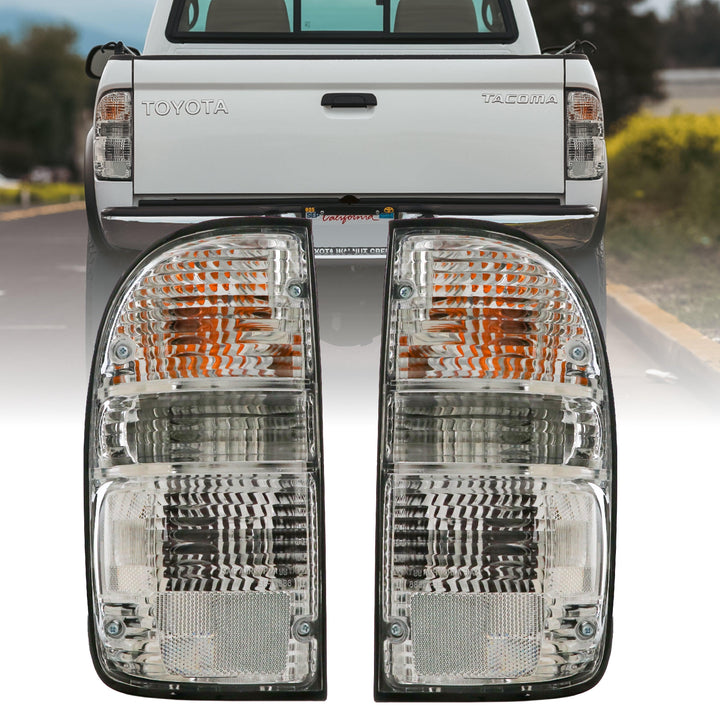 1995-2004 Toyota Tacoma All Clear Lens Tail Lights - Made by Unique Style Racing Exclusive
