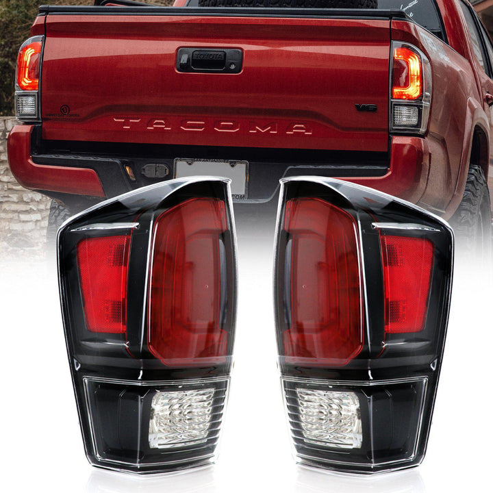2016-2021 Toyota Tacoma 2020+ TRD PRO Style Black Out Tail Lights - Made by DEPO