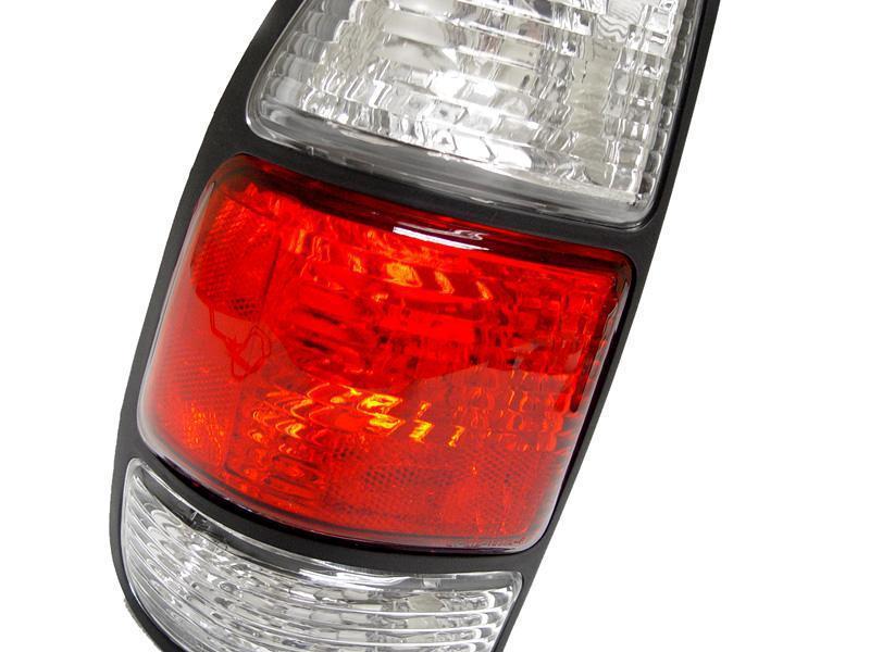 2000-2004 Toyota Tundra Red/Clear Rear Tail Lights Made by DEPO