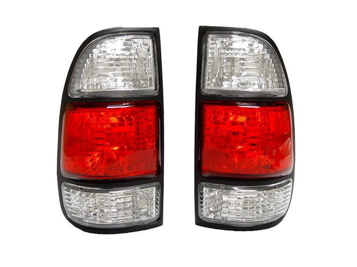 2000-2004 Toyota Tundra Red/Clear Rear Tail Lights Made by DEPO