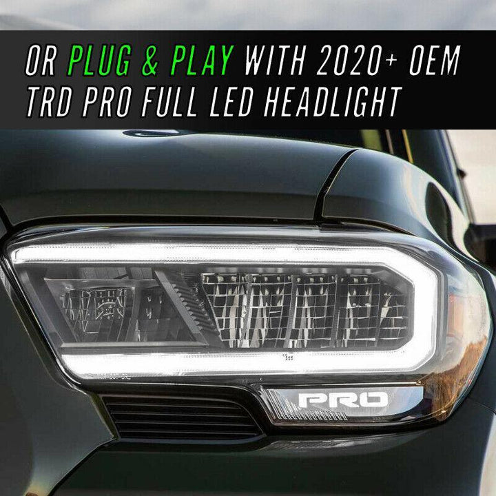 2016-2020 Toyota Tacoma Plug and Play Adapter to use 2020+ Full LED OEM Headlights